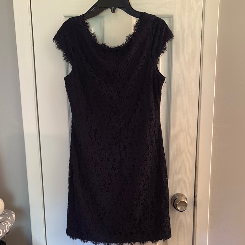 Elegant Eliza J Navy Lace Dress